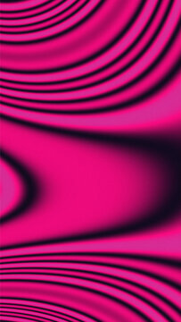 Abstract liquid neon pink wave background with black topography lines.
