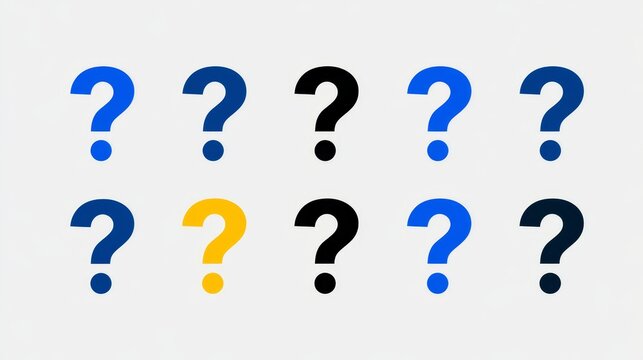 Versatile vector collection representing questions, help, support, information, uncertainty, FAQ, customer service, communication, and user interface elements.