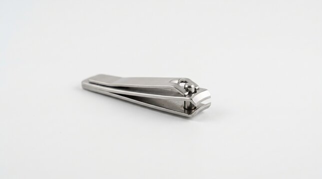 Metal nail clipper isolated