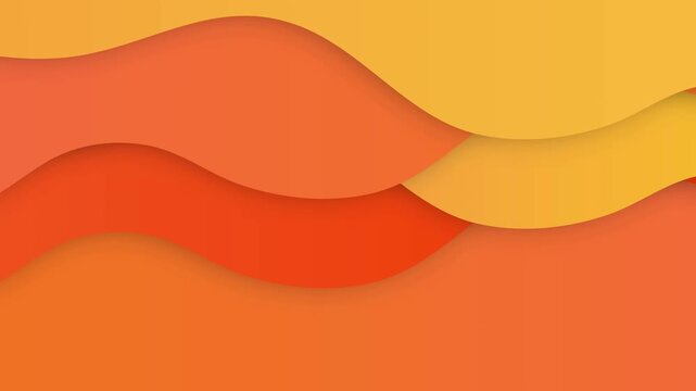 Abstract orange fluid wave layers 4K