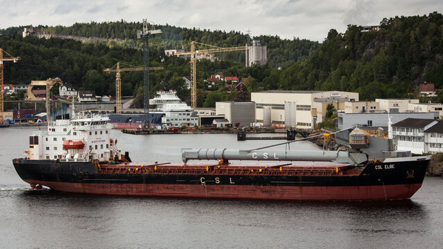 CSL Elbe IMO 8001024 Passing Brevik Strait Brevik Norway
