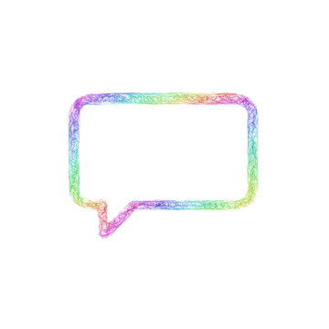 Multicolored sketch message icon design