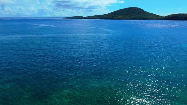 Stunning Top-Down Aerial View of Crystal Clear Tamarindo Water Culebra