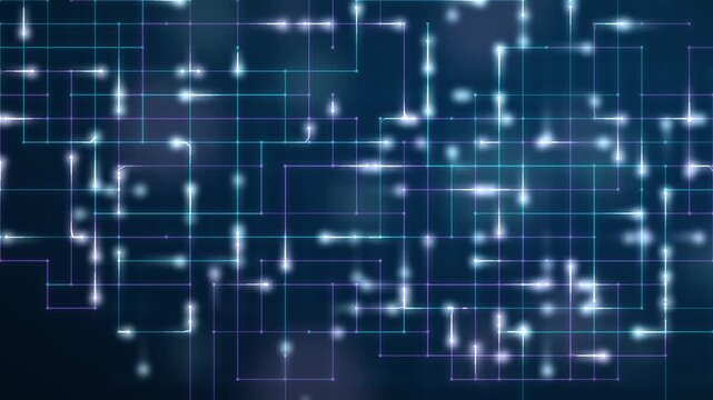 Abstract Geometric Data Visualization with Blue Grid and Dynamic Arrows