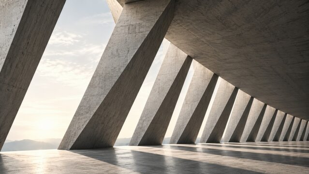 Beamed structure with windows