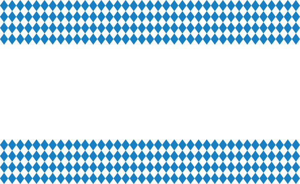 Blue White Bavarian Diamond Border Seamless Frame Pattern