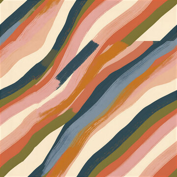 Colorful irregular stripes seamless pattern design
