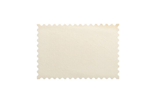 Small beige perforated edge blank card