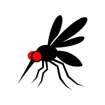 Mosquito vector silhouette for insect repellent product label
