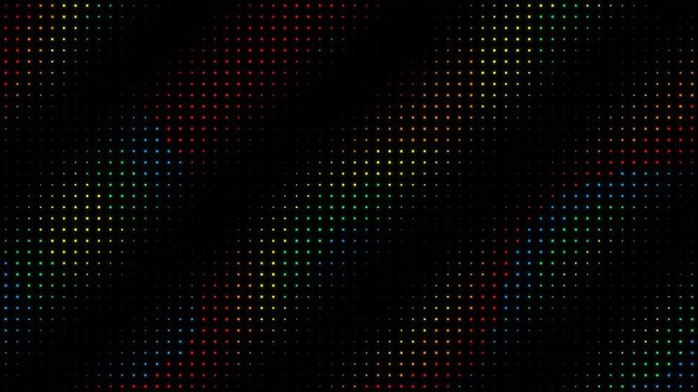Abstract background with colorful glowing dots in a grid pattern 4k video