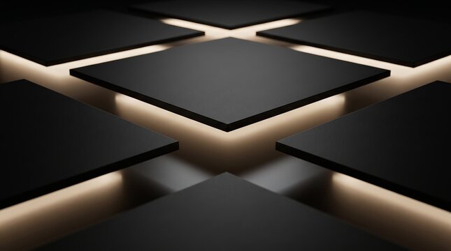 3D plates rendered in a copper diamond grid