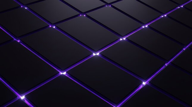 3D panels rendered in violet diamond seams