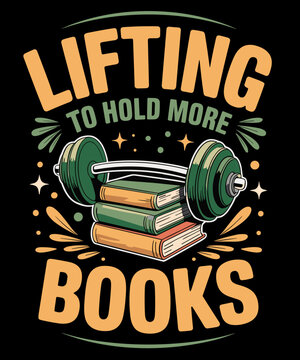 Gym Reader Humor Book Lover Fitness Nerd Lifting Design