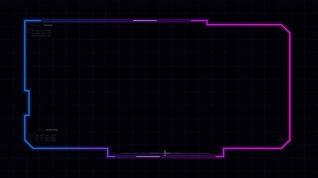 Complex advanced hud frame layout for digital interface mapping. Structured screen element designed for data analysis display. Futuristic interface frame built for technical visualization systems.
