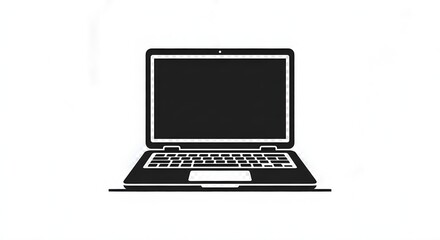 Fototapeta premium laptop isolated on white background