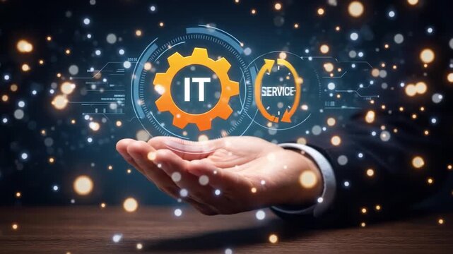 IT Support and Round the Clock Technical Service in Business Hand