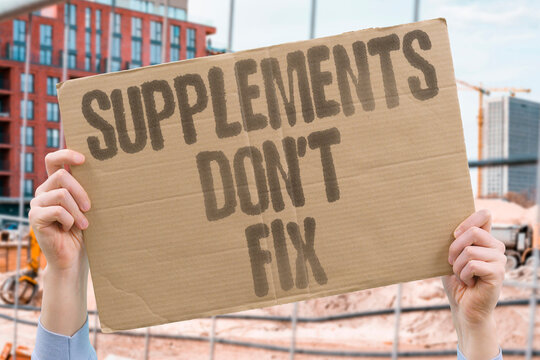"Supplements don't fix" Nutrition alone cannot cure infertility. SUPPLEMENTS. LIMITATION. FERTILITY. MEDICAL. INTERVENTION.
