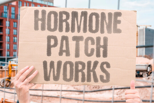 "Hormone patch works" HRT raised my egg count. HORMONE. THERAPY. EGG. QUALITY. SUPPLEMENT.