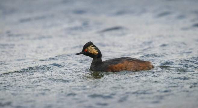 Black-necked grebe, podiceps nigricollis, black-necked grebes, grebes, podicipedidae, divers, birds, waterbirds