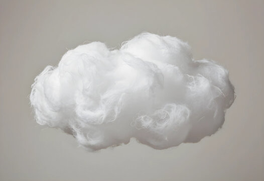 Cloud made of cotton wool soft and fluffy texture comfort and lightness concept isolated on a neutral background