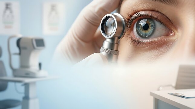 Ophthalmologist Examining Patient Eye for Keratoconus Diagnosis