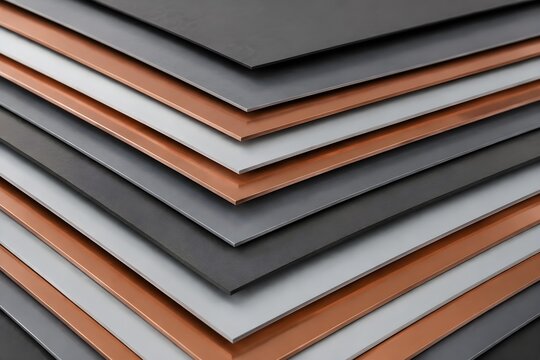 EV Battery Electrode Sheets Stacked in Repeating Layers Creating Precise Abstract Industrial Pattern Technology Background