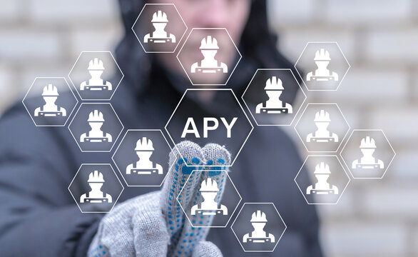 Concept of APY Annual Percentage Yield. APY vs. APR.