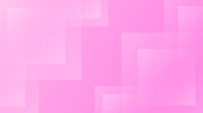 Pink abstract background with translucent geometric square shapes in soft pastel tones for modern graphic design projects