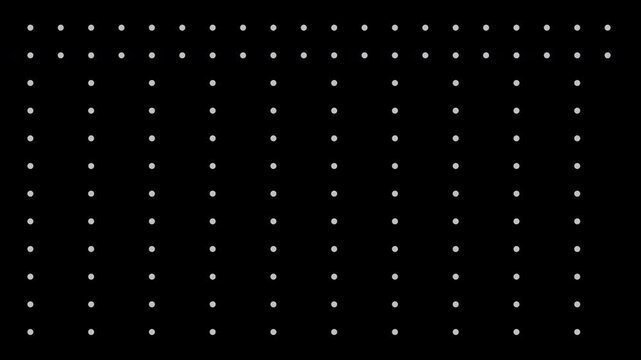 dark background random dots and grid Vortex Ripple Motion Digital LED Screen Matrix 4K