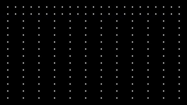 dark background random dots and grid Crossing Waves Motion Digital LED Screen Matrix 4K