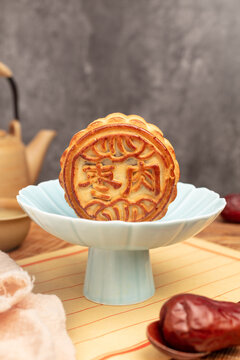 Chinese style traditional jujube mooncake