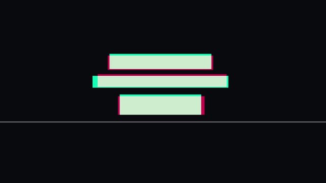Glitch text effect animation with digital distortion and chromatic aberration 4k