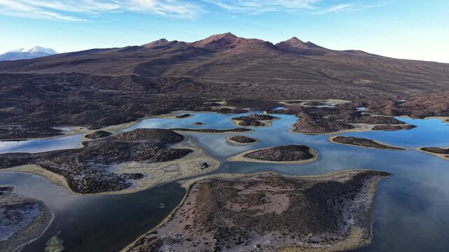 Cotacotani Lagoons in Lauca National Park, Chile