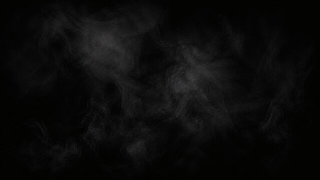 Swirling dark smoke or thick clouds against a black background