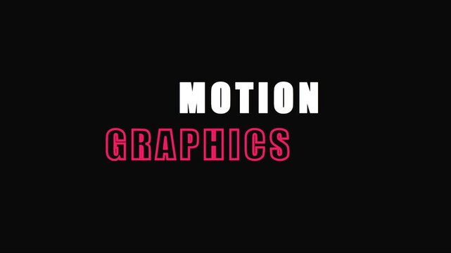 Motion animated typography title for digital media projects animation 4k motion animated text kinetic type