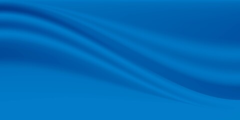 Fototapeta premium Abstract blue smooth gradient wave background for technology banner presentation backdrop