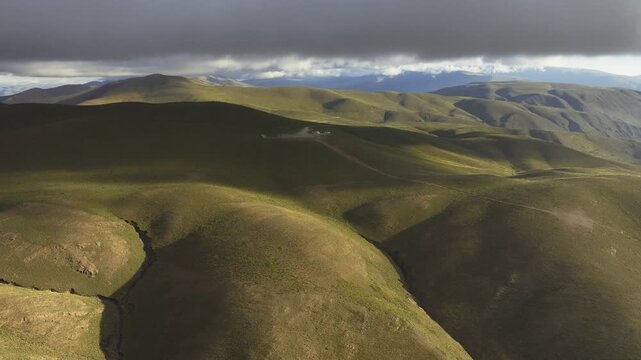 Cinematic golden mountain landscape in Jujuy, Argentina