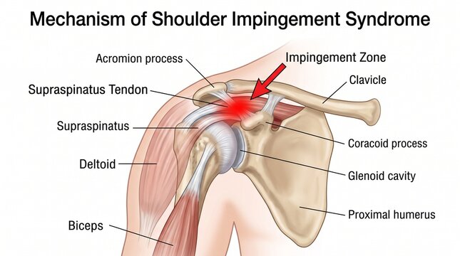 Shoulder Impingement Syndrome Anatomy and Medical Illustration