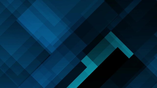 Abstract Blue Geometric Shapes Pattern 4K