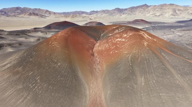 Jote volcano crater in the argentine altiplano landscape
