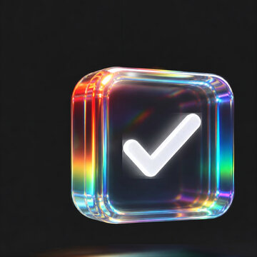 3D glassmorphic notification tooltip icon isolated on dark gray background