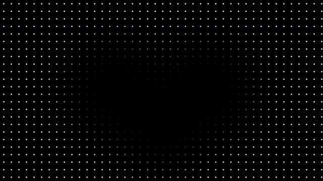 dark background random dots and grid intersecting orbit eclipse network system interface loop 4K