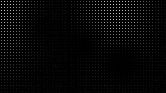 dark background random dots and grid slow expanding pulse led monitor board loop 4K