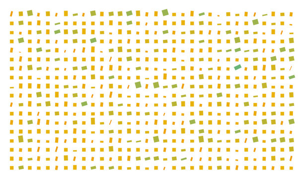 Vector Field Grid of Rectangles - Abstract Orange/Yellow/Cyan Rectangle Grid Art