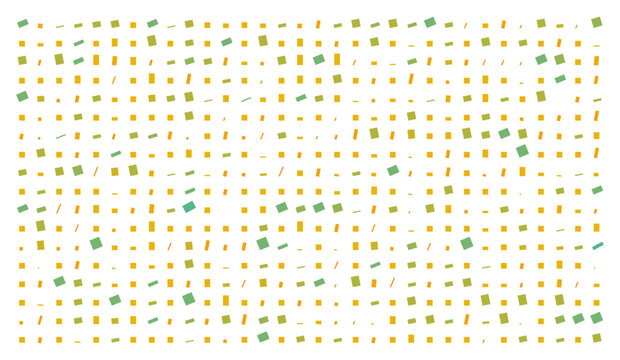 Vector Field Grid of Rectangles - Abstract Orange/Yellow/Cyan Rectangle Grid Art
