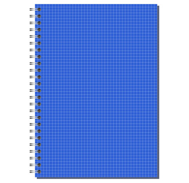 Pale Green engineering grid notebook page shows fine squared ruling, side wire binding, and upright portrait format on light gray background. Suitable for schoolwork, planning, stationery layouts,