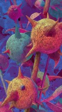 Vivid abstract floral evolution: transforming colors and forms in closeup