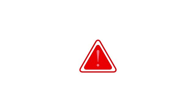 Alert warning sign Exclamation symbol, danger signal icon