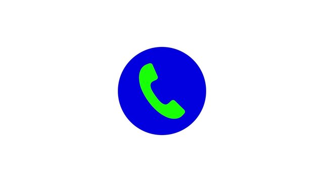 Incoming call icon animation, call concept on smart mobile phone screen 4k