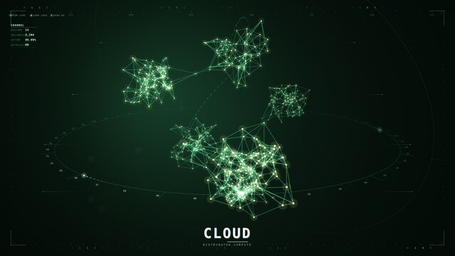 Green cloud computing network with distributed data clusters